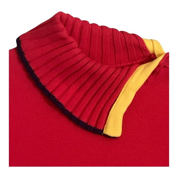 Norton MCnaughton Sweater Size MED Red 100% Cotton Knit Preppy Coastal Patriotic - Picture 3 of 16